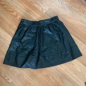 black forever 21 fake leather mini skirt